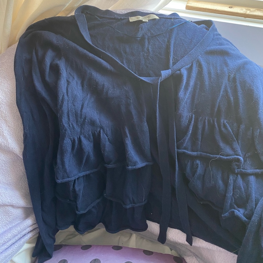 Blue cropped sweater 4x